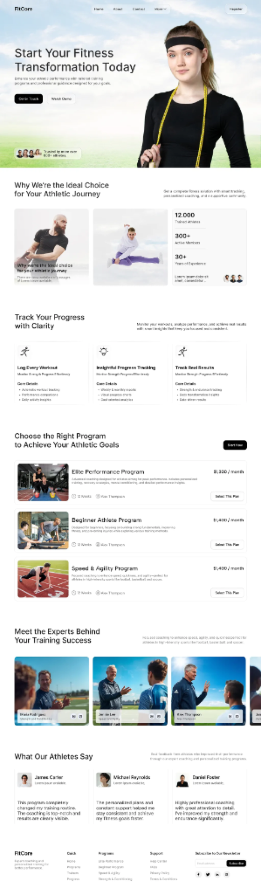 FitCore — Fitness Transformation